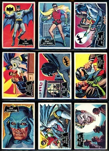 1966 TOPPS USA BATMAN BLACK BAT COMPLETE 55 CARD SET EX Robin Joker Cat woman - Picture 1 of 14