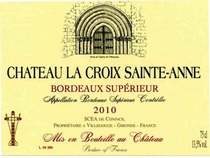 CHATEAU LA CROIX ST ANNE 2016 BORDEAUX SUPERIEUR 12 b - Bild 1 von 1