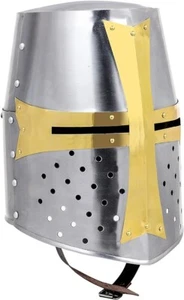 Medieval Era Warrior Helmet | Barbuta Crusader Knight Templar Armor Greek Steel - Picture 1 of 13