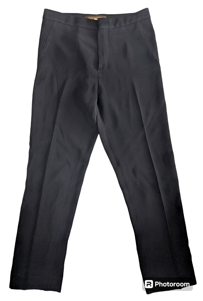 Брюки женские LOUIS VUITTON Uniformes размер 36 (США размер 4) плиссированные черные - Изображение 1 из 4