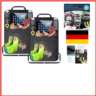 Termichy Auto Rückenlehnenschutz,Trittschutz mit Rücksitz-Organizer,Rücksitzs... - Bild 1 von 4