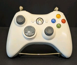 Microsoft Xbox 360 Wireless Controller Original White Grey OEM TESTED WORKS - Picture 1 of 7