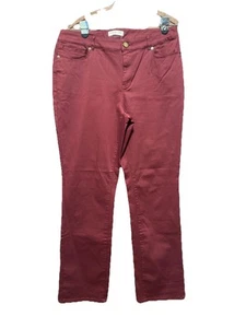 Coldwater Creek Women's Natural Fit Burgundy Size 12 Jean Pant - Picture 1 of 7