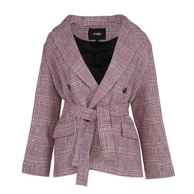 Maje Women's Jacket Size 38 FR / M Check Pattern Wool Blend MFPVE00381 - Image 1 of 4