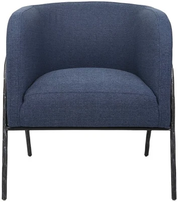 Brazo de barril Uttermost 23683 Jacobsen 27" W con marco de hierro y madera contrachapada - negro Foto 1 de 4