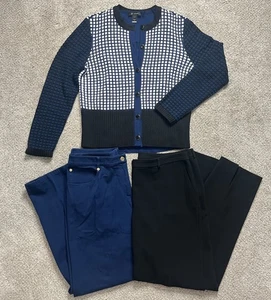 St. John Tank Hose Jacke Cardigan Set dunkelblau schwarz Gr. M / Gr. 12 4 Stück Paket - Bild 1 von 24