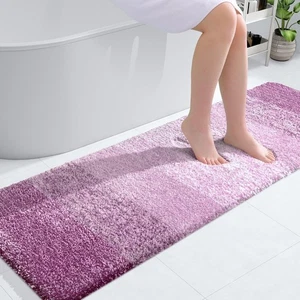 Bathroom Runner Rugs 59x20, Extra Soft Absorbent Microfiber Bath Rugs, Rubber... - Picture 1 of 6