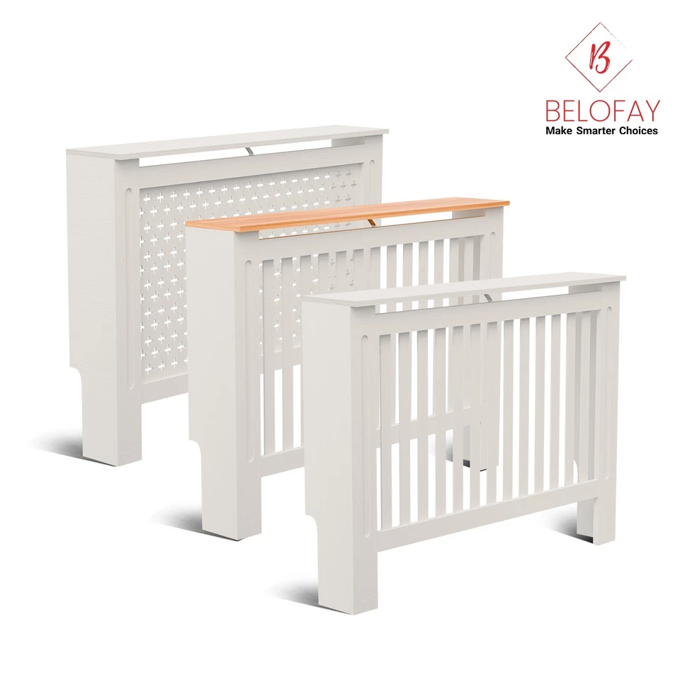 BELOFAY Radiator Cover White | Modern Design with Top Surface | Easy Assembly - Image 1 of 1