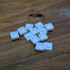 Lego White Plate 1 x 1 - Qty 12
