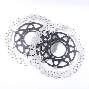 Motorcycle Front Brake Rotor (L+R)For KAWASAKI ZX636 NINJA ZX-6R 2005-2012 Black - Picture 1 of 6