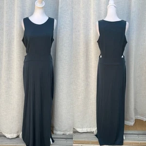 Sportkleid Athleta dunkelblau ärmellos Maxi seitlich ausgeschnitten - Bild 1 von 10