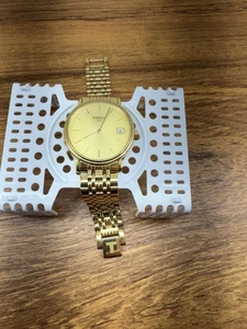 TISSOT 1853 Gold Tone Watch T870/970 Sapphire Crystal Working new Battery - Picture 1 of 8