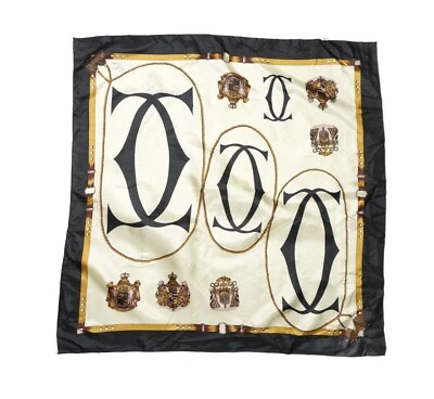 Cartier 90S Big Logo Silk Scarf Vintage - Image 1 of 4