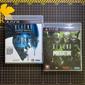 Lot 2 Aliens Vs Predator Aliens Colonial Marines Sony Playstation 3 PS3 Asia Eng - Picture 1 of 5