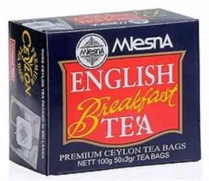 Mlesna English Breakfast Tea 50 Tea Bags boxes 100g Free Shipping World Wide - Picture 1 of 2