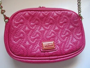 Nine West Hand bag Pink Quilted Chain purse small  crossbody - Picture 1 of 7