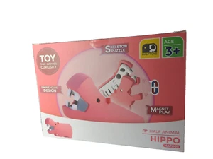 New Halftoys Animal Hippo 3D Puzzle Magnetic Play Figure Inc Picture Book 3+ - Picture 1 of 6