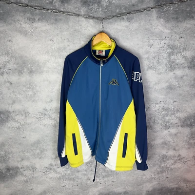 Vintage Kappa Track Jacket Large Blue Yellow 90s Y2K Style Indonesia - Image 1 of 4