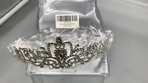 Tiara Birthday Party Accessories Supplies, Crown Silver (1 piece) NEW - Picture 1 of 2