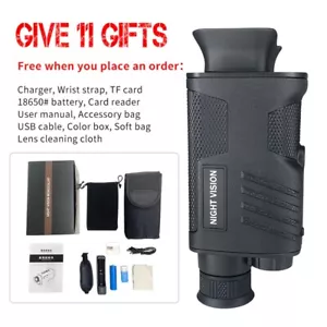 Handheld Rechargeable Monocular Telescope 8X Zoom 300M Infrared Night Vision - Picture 1 of 7