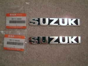 x2 Suzuki Tank Emblems gt550 gt380 gt250 gt185 a100 fuel gas petrol medallion - Picture 1 of 1