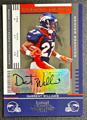 DARRENT WILLIAMS 2005 Playoff Contenders Rookie Ticket Autograph SP Auto RC - Image 1 of 2