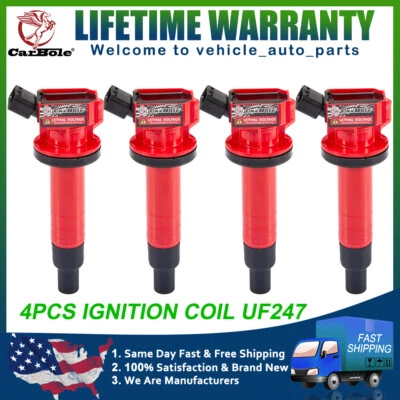 Bobina de encendido 4 piezas 90080-19015 para Pontiac Vibe Toyota Matrix 2003-08 1,8 L UF247 Foto 1 de 4