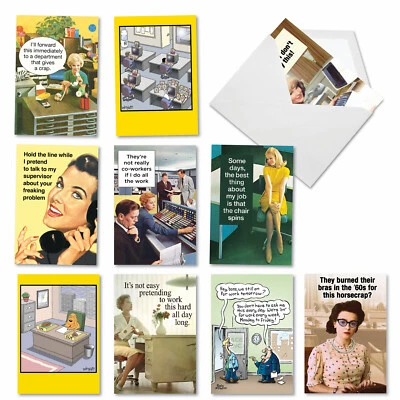 10 Assorted funny Anniversary cards w/ 5x7" Envelopes - Workplace Woo-Hoo Foto 1 de 4