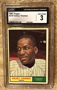 1961 Topps #319 Valmy Thomas Cleveland Indians - CGC 3 - Picture 1 of 2