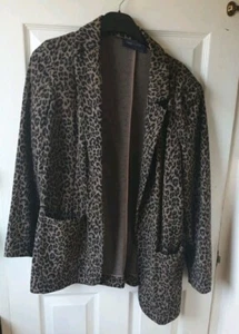 M&S Animal Print Skirt Suit Size 14 Skirt (BNWT) and Size 16 Jacket - Picture 1 of 3