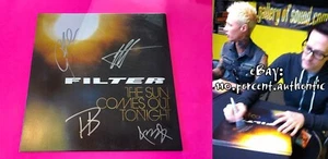FILTER x4 GESAMTE BAND SIGNIERT DIE SONNE KOMMT HEUTE ABEND HERAUS VINYL-LP *GENAUER BEWEIS* - Bild 1 von 4