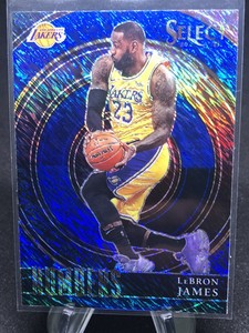 LEBRON JAMES 2020/21 PANINI SELECT #2 NUMBERS BLUE SHIMMER PRIZM 