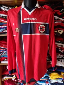 #18 NORWAY 1997 HOME SHIRT SIZE XL MATCH WORN PLAYER ISSUE JERSEY TRIKOT (y263) - Picture 1 of 9