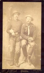 Indian Wars U.S. ARMY OFFICERS AT FORT BUFORD, DAKOTA TERRITORY 1883 - Picture 1 of 3
