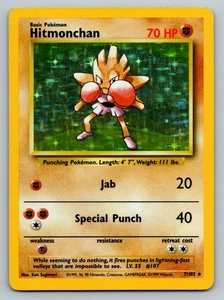 Pokemon TCG Base Set #007/102 Hitmonchan HP - Picture 1 of 2