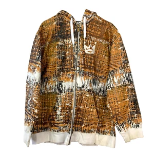 Y2K PNB Nation New York All Over Print Crown Zip Up Hoodie Large - Picture 1 of 9