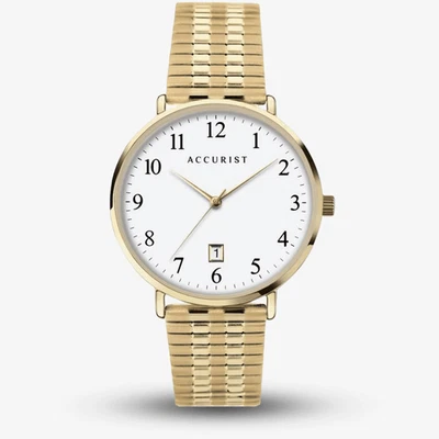 Accurist Mens Gold Plated White Dial Watch 7372 - image 1 of 2