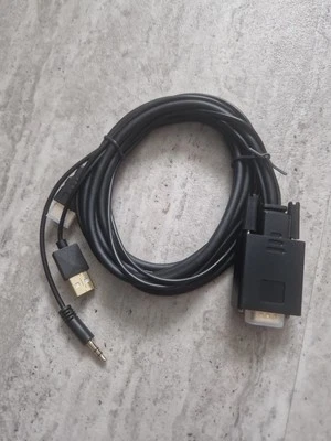 1.8M HDMI to VGA Cable HDMI Male VGA D-Sub Male AV Video Converter Adapter Lead - Image 1 of 4