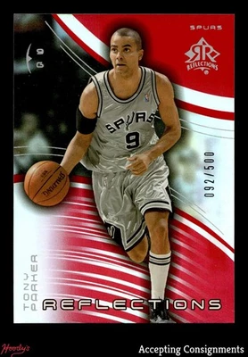 2003-04 Upper Deck Triple Dimensions Reflections Ruby #76 Tony Parker 92/500 - Image 1 of 2