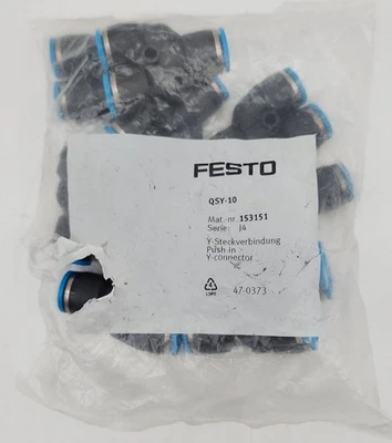 FESTO 153151 QSY-10  Push-in Y-connector (PACK OF 10) - Image 1 of 2