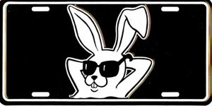 COOL BUNNY METAL LICENSE PLATE AUTO TAG NUMBER #531-00 - Picture 1 of 1