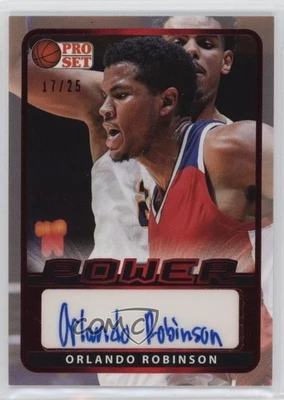 2021-22 Leaf Pro Set Power Portrait Red Spectrum Foil /25 Orlando Robinson Auto - Image 1 of 2