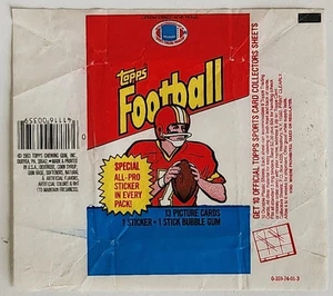 1983 TOPPS FOOTBALL WAX PACK WRAPPER - 9-POCKET SHEETS VERSION - EX CONDITION - Picture 1 of 1