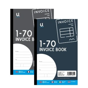 Invoice / Duplicate Book 1 - 70 / 100 Pages Carbon Pad/Copy A6 /A5 / Black Pens - Picture 1 of 10