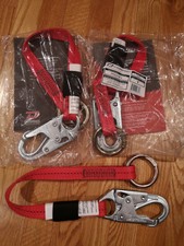THREE Dynamic FP63118/2 Polyester Web Lanyard, Removable D-Ring. Fall safety