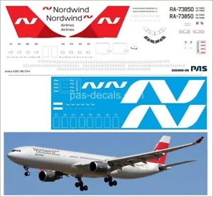 Airbus A330-300 NORDWIND 1/144 PAS-CALCOMANÍAS 330300-08 - Imagen 1 de 1