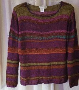 Women's Coldwater Creek Pullover Sweater Size L Multicolor Warm Winter Cozy - Picture 1 of 7