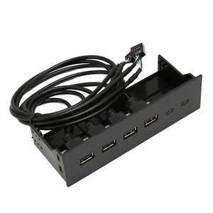 5.25in USB2.0 Hub Front Panel 4 Ports 19pin Optical Drive Front Panel For 5.25 - Picture 1 of 22