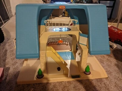 Vintage Little Tikes Blue Roof Doll House with Deck - Image 1 of 4