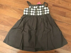 New Gymboree Girls Desert Flower Brown Dress with floral applique bodice 4 4T - Picture 1 of 5